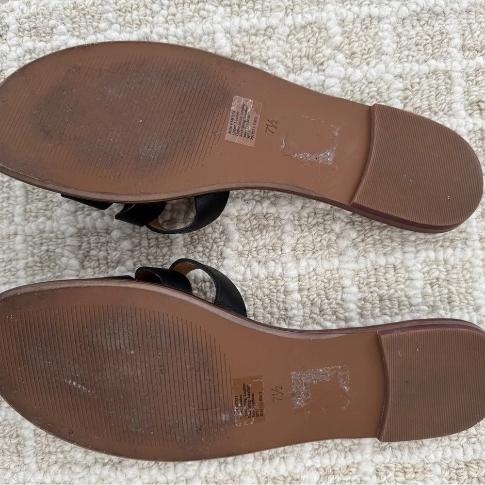 Madewell Black Women's Sandals-7.5 Leather - Picture 5 of 5